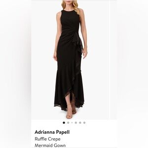 EUC black mermaid dress from Adrianna Papell